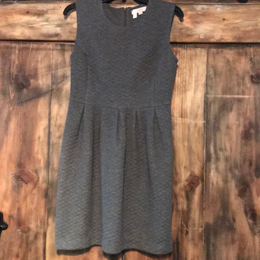 Loft gray sleeveless dress